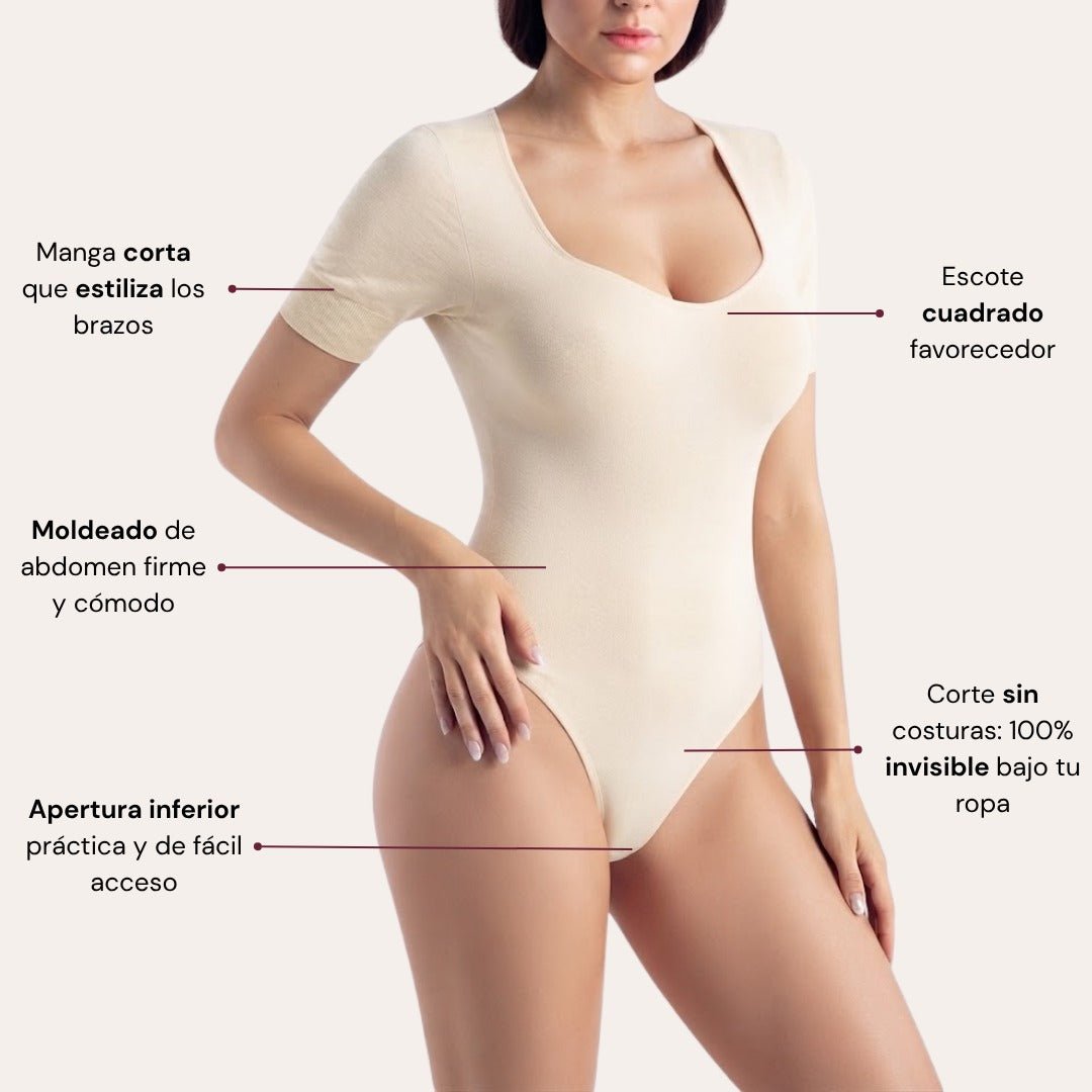 Body moldeador de manga corta - ADOBYON